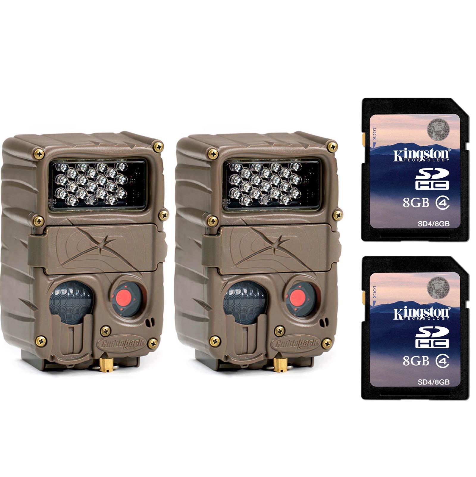 (2) CUDDEBACK E2 Long Range IR Infrared 20 MP Game Hunting Cameras + SD Cards