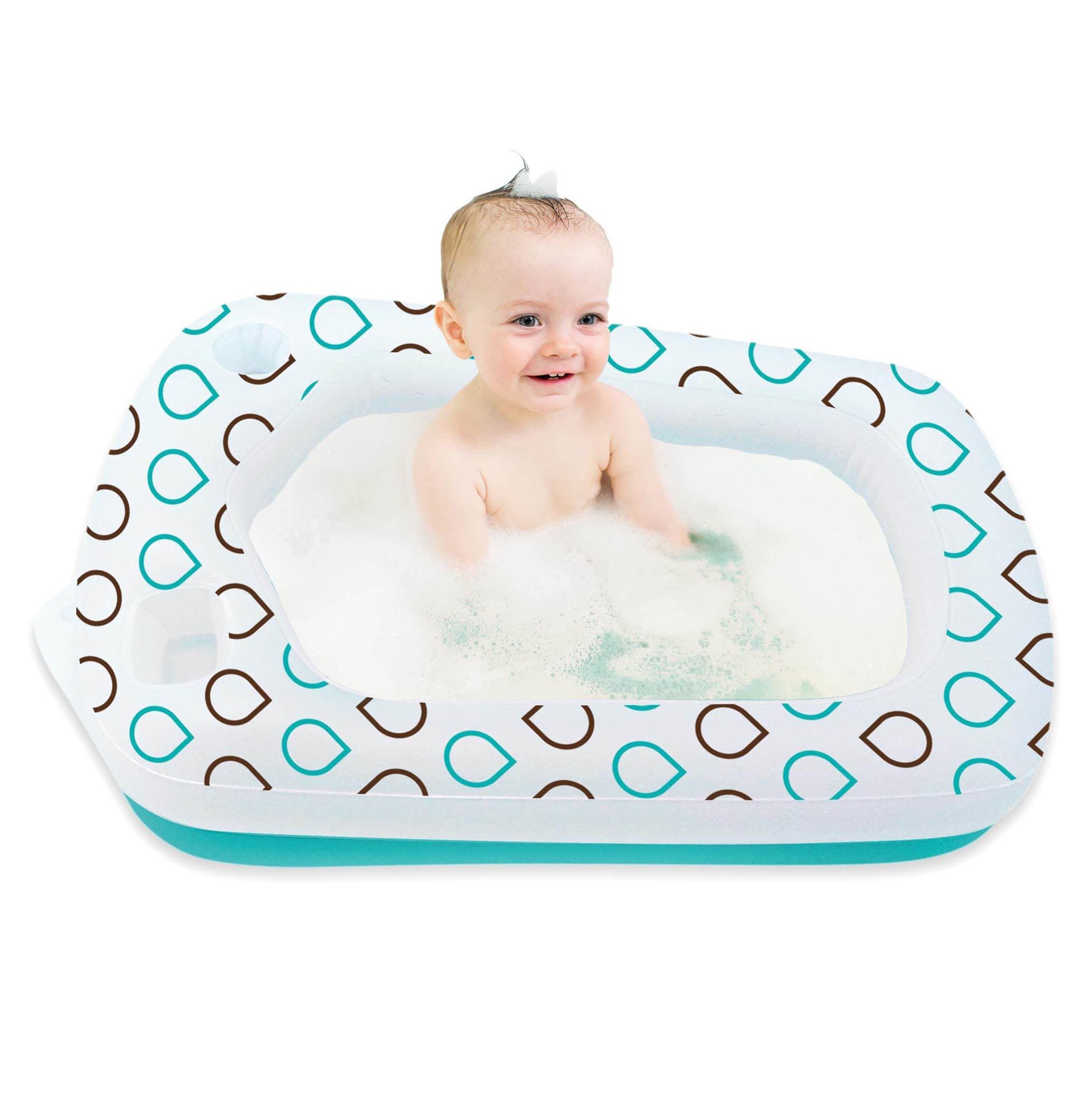 Shrunks Classic Inflatable Travel Infant Toddler Bath Tub w/ Headrest - Open Box