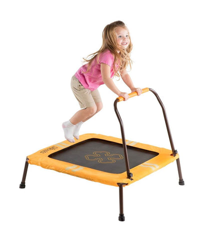 Shrunks Kids Slip-Resistant Mini Safety Trampoline w/ Hold-on Crossbar -Open Box