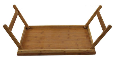 Home & Loft Bamboo Folding Breakfast In Bed Trays with Handles (2 Pack)