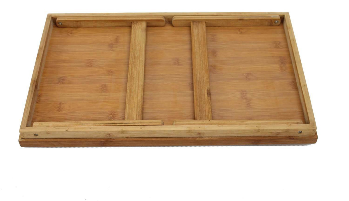 Home & Loft Bamboo Folding Breakfast In Bed Trays with Handles (2 Pack)