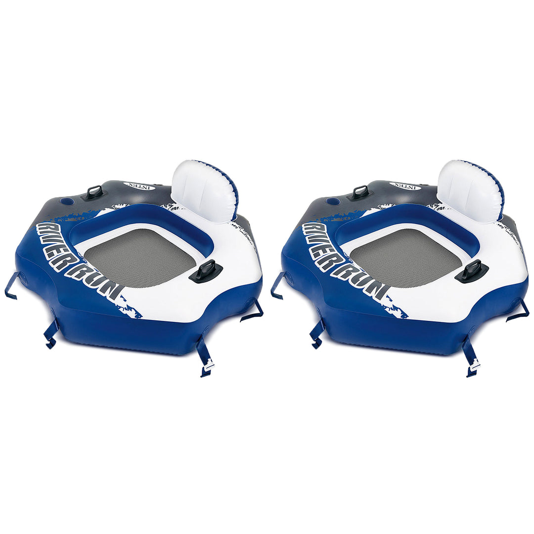 Intex 58854EP River Run Connect Lounge Inflatable Floating Water Tube (2 Pack)