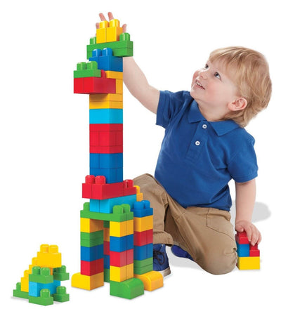 Mega Bloks First Builders Big Building Bag 80-Piece (Classic) - DCH63 - Open Bag