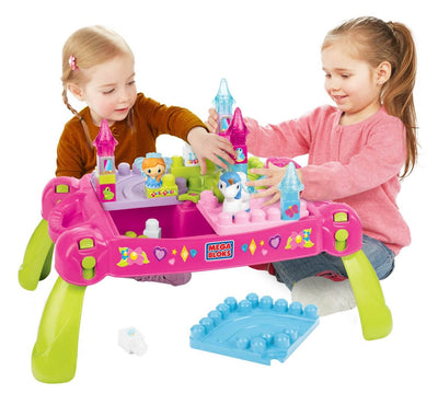 Mattel Mega Builders Bloks Build 'n Learn Fairytale Interactive Table - Open Box