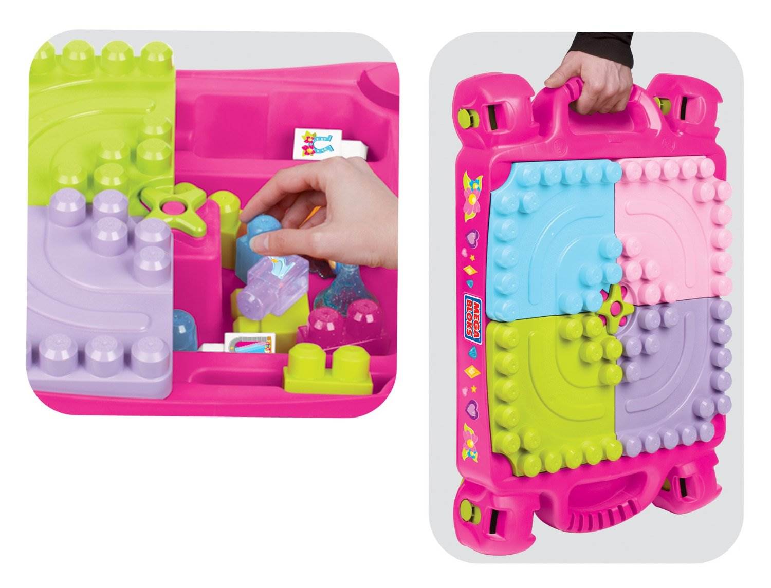 Mattel Mega Builders Bloks Build 'n Learn Fairytale Interactive Table - Open Box