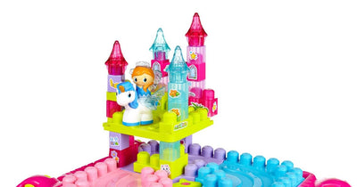 Mattel Mega Builders Bloks Build 'n Learn Fairytale Interactive Table - Open Box