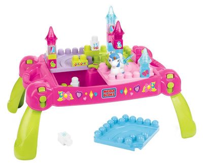 Mattel Mega Builders Bloks Build 'n Learn Fairytale Interactive Table - Open Box