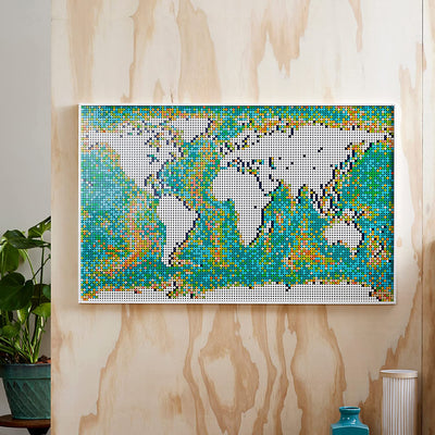 LEGO Art World Map, 11,695 Piece Collectible Building Kit for Adult Hobbyists (For Parts)