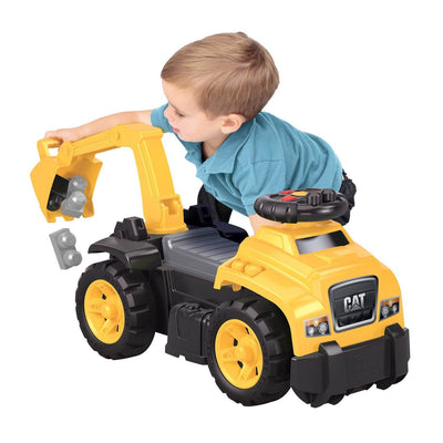 Mega Bloks Yellow Caterpillar 3-in-1 Toddler Ride On with Excavator Arm | DCH13
