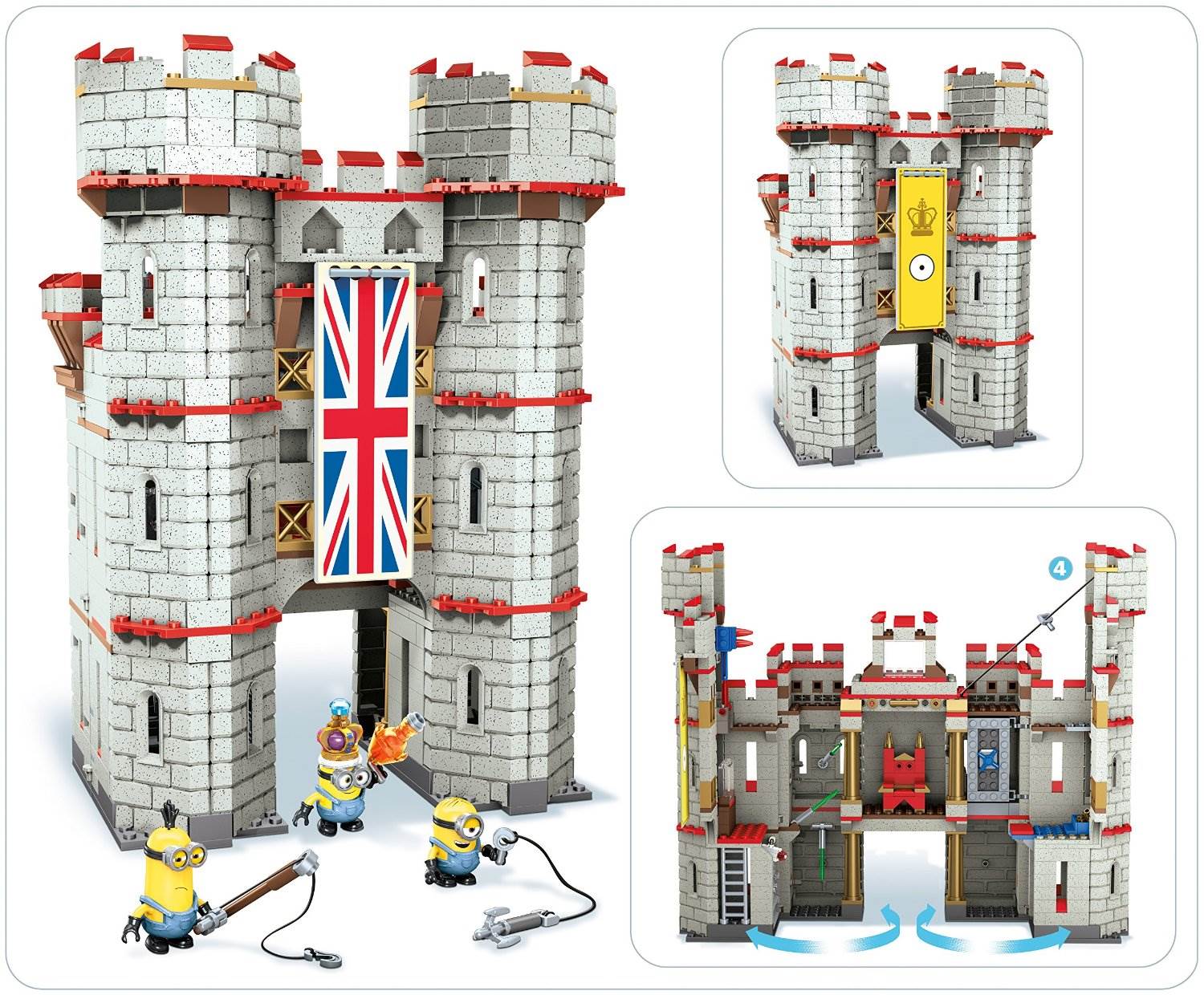 Mega Bloks Despicable Me 2 Minions Castle Adventure Building Playset- Open Box