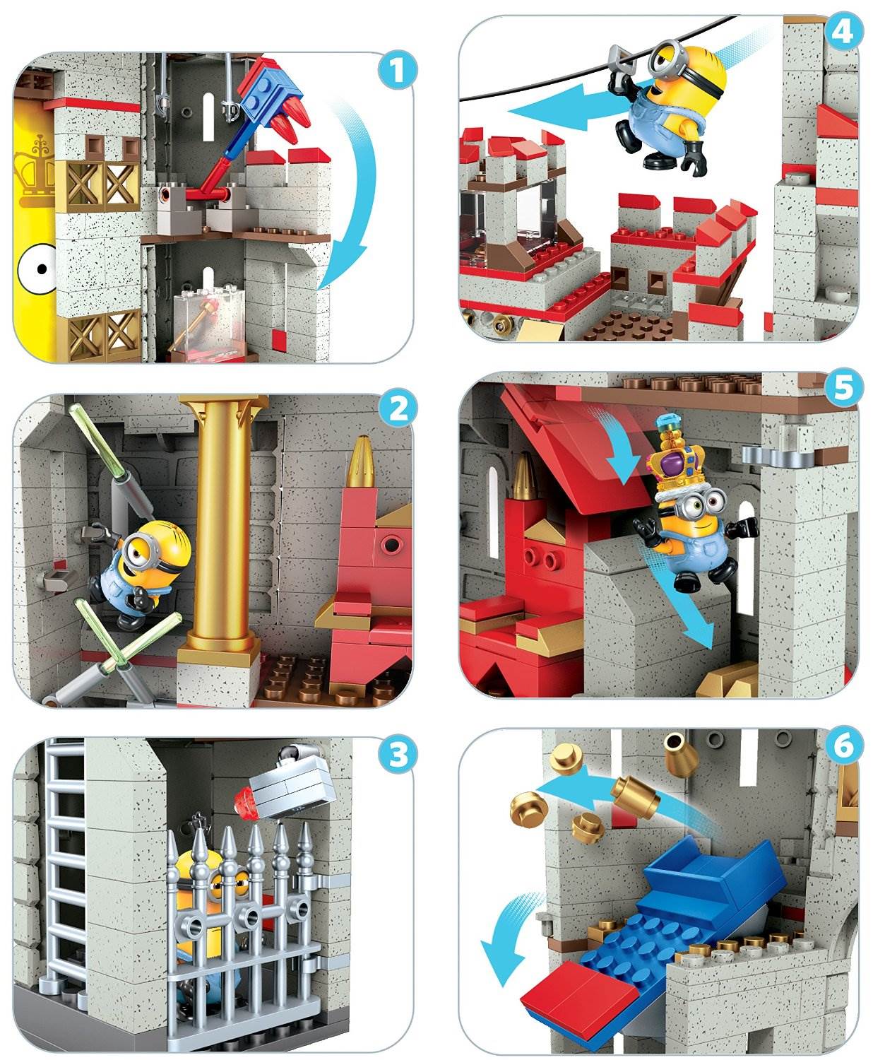 Mega Bloks Despicable Me 2 Minions Castle Adventure Building Playset- Open Box