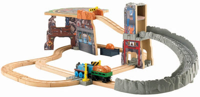 Fisher-Price Thomas Wooden Railway Thomas Fossil Run Brave Train Set - Open Box