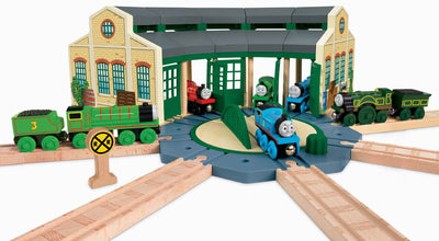 Fisher-Price Thomas the Train Wooden Railway Tidmouth Sheds - Open Box