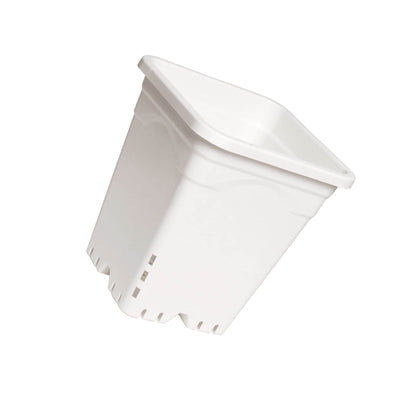 (50) Active Aqua 7" x 7" Square White Garden Pot Planter Containers | HG7X7SW