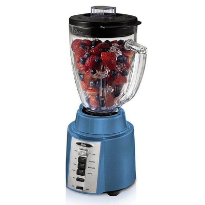 TWO) Oster BCCG08 450 Watt 8-Speed 6-Cup Blender, Blue, with Ice Crushing Blade