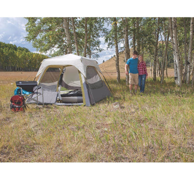 Coleman 4 Person Family Camping Cabin Tent w/ Rainfly | 8 x 7' - Open Box