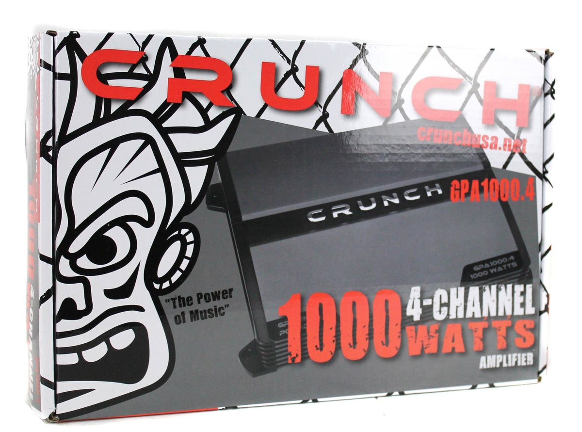 NEW Crunch GPA1000.4 1000 Watt 4 Channel Amp A/B Class Car Audio Power Amplifier