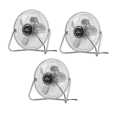 (3) iLIVING Industrial Grade 12-Inch 3-Speed High Velocity Floor Fans | ILG-8F12