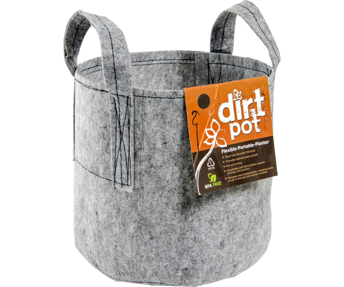 (4) HYDROFARM HGDB10 10 Gallon Portable Dirt Pot Garden Planters | 16 x 12.5"