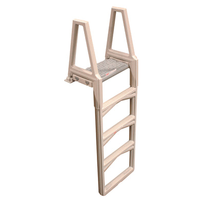 CONFER 635-52 Adjustable In-Pool Above Ground Swimming Pool Ladder 48-56" w/ Mat