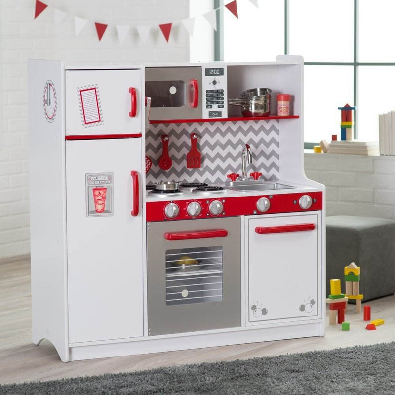 KidKraft Busy Bakin White Children Pretend Play Kids Wooden Kitchen - Open Box