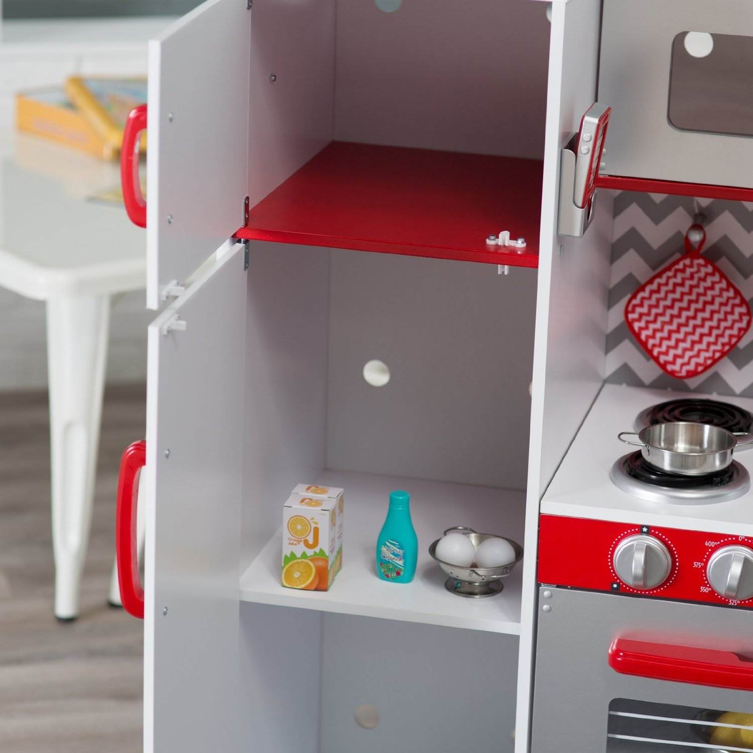 KidKraft Busy Bakin White Children Pretend Play Kids Wooden Kitchen - Open Box