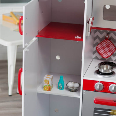 KidKraft Busy Bakin White Children Pretend Play Kids Wooden Kitchen - Open Box