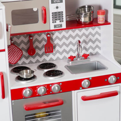 KidKraft Busy Bakin White Children Pretend Play Kids Wooden Kitchen - Open Box
