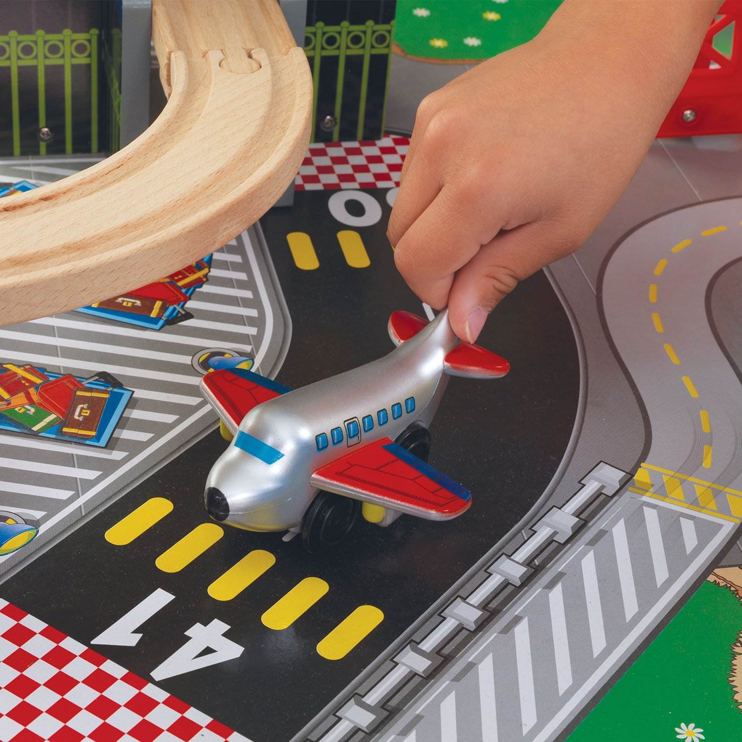 KidKraft 70 Piece Super Expressway Train Set Table Combination 17997 - Open Box