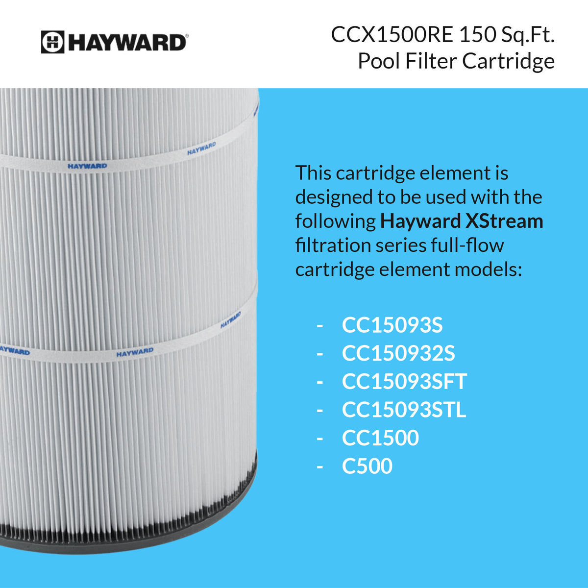 Hayward 150 Square Foot Replacement Swimming Pool Filter Cartridge (Used) - VMInnovations