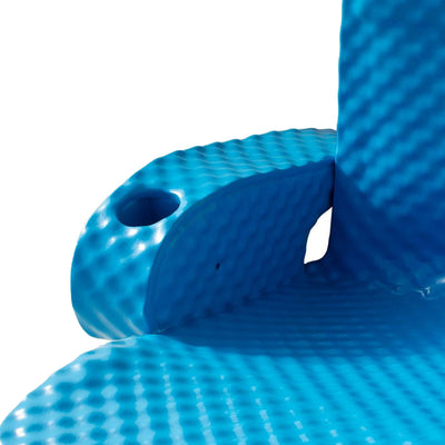Folding Baja Float Swimming Pool Water Lounger Chair, Bahama Blue (Open Box) - VMInnovations