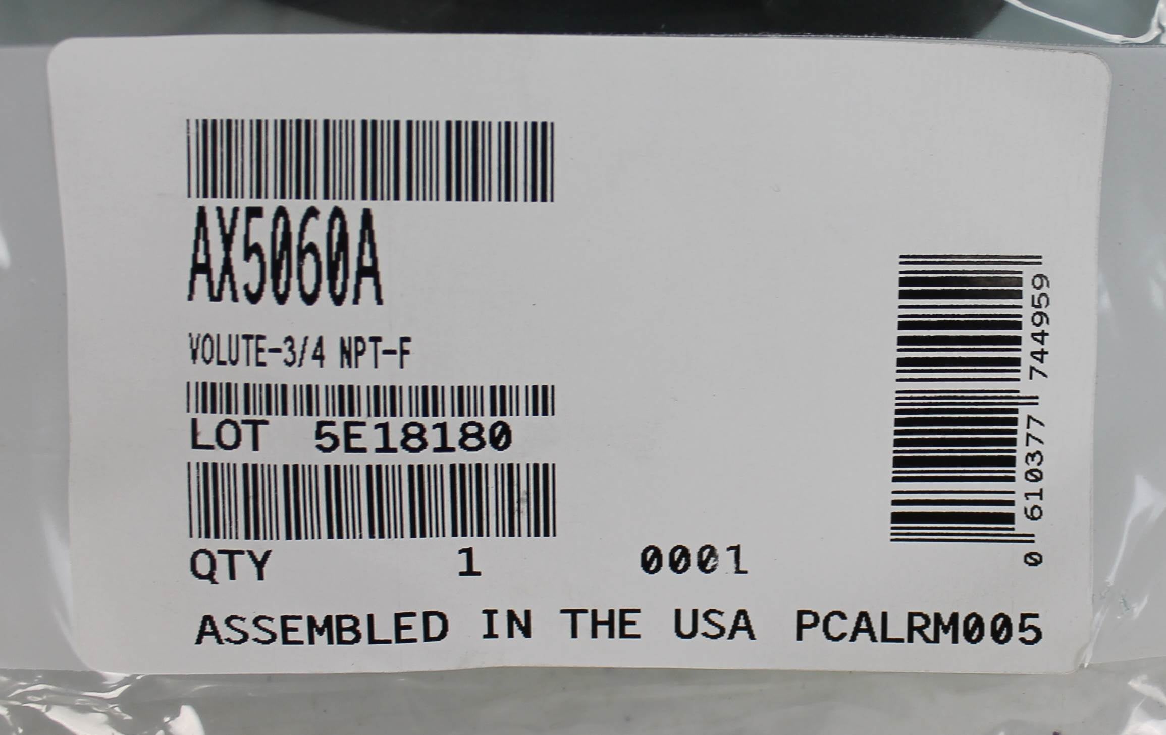Hayward AX5060A Booster Pump Volute High Performance Cleaner Model 5500 (Used)