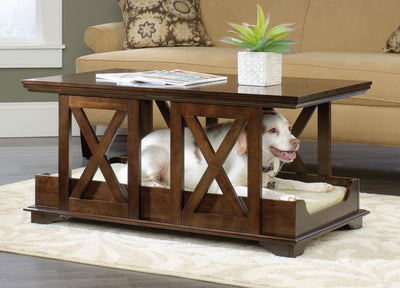 Sauder Furniture 417195 Birch Full Coffee Table Dog Bed Combo - Open Box