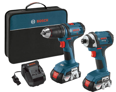 Bosch 18V 1/2-Inch Drill 1/4-Inch Hex Impact Driver, Refurbished (Open Box)