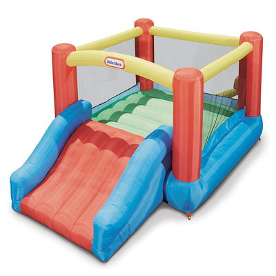 Little Tikes Kids Toddlers Inflatable Jr. Jump 'n Slide Bouncer, Ages 2 to 8