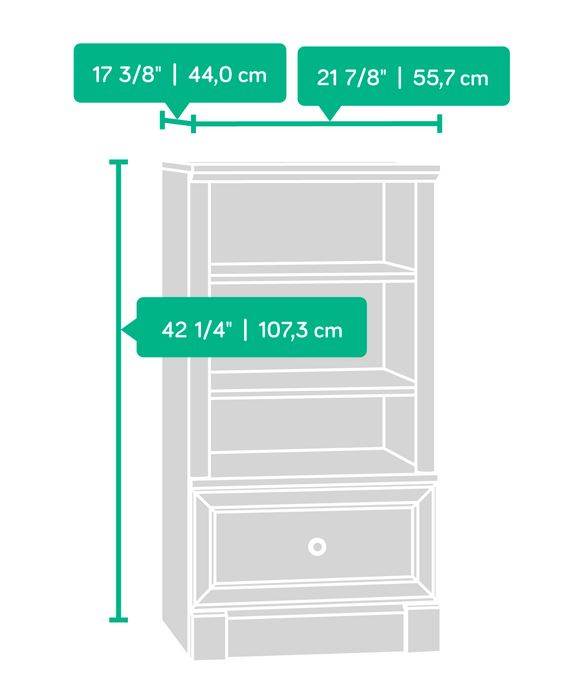 Sauder Furniture Avenue Eight Wind Oak Technology Storage Pier Stand (Open Box)