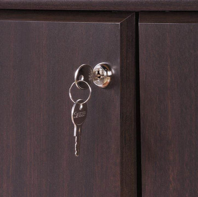 Sauder Furniture 414708 Camarin Jamocha Wood Lockable Storage Cabinet - Open Box