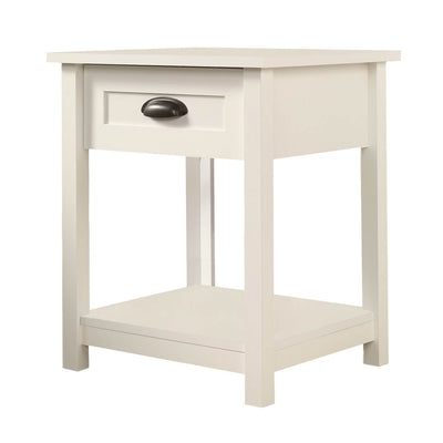 Sauder Furniture County Line Collection Soft White Modern Nightstand (Open Box)