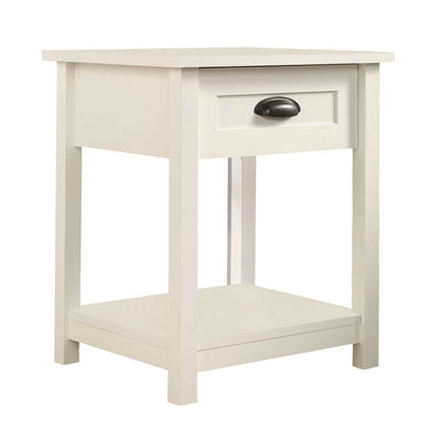 Sauder Furniture County Line Collection Soft White Modern Nightstand (Open Box)
