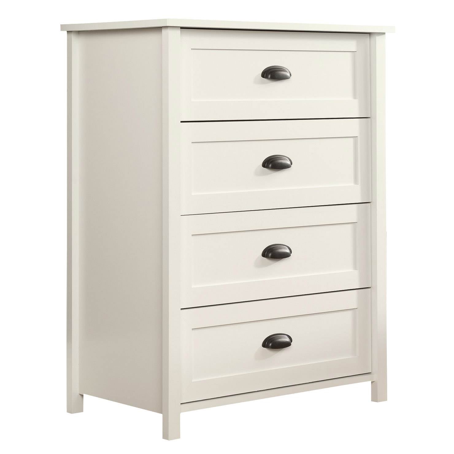 Sauder Furniture 416976 County Line White 4-Drawer Dresser Storage - Open Box