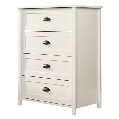Sauder Furniture 416976 County Line White 4-Drawer Dresser Storage - Open Box