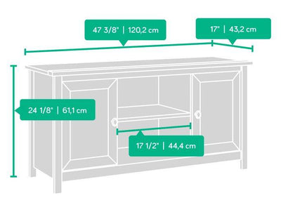Sauder Furniture County Line Salt Oak TV Entertainment Stand (Open Box)