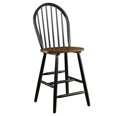 2)Sauder Furniture Edge Water Estate Black Kitchen Bar Windsor Chairs - Open Box