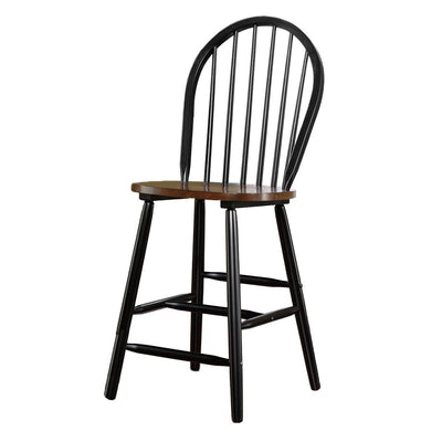 2)Sauder Furniture Edge Water Estate Black Kitchen Bar Windsor Chairs - Open Box