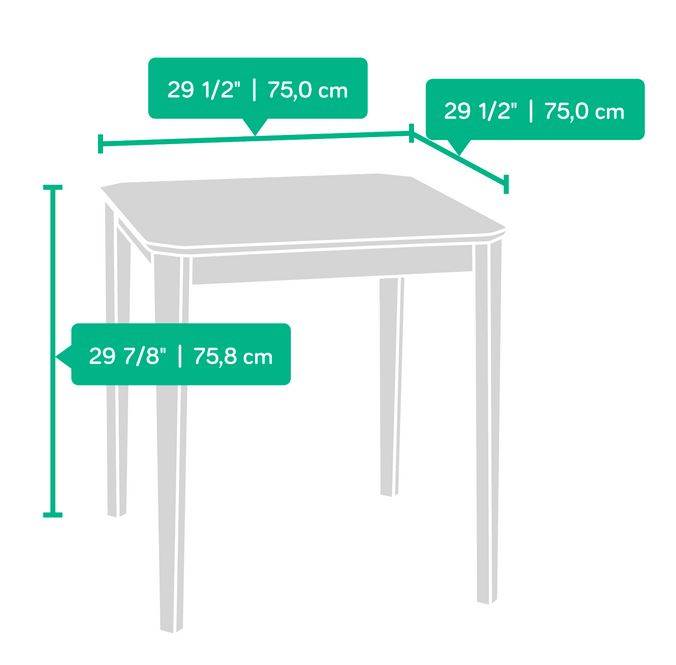 Sauder Furniture Cottage Dining Dinette Table - Rainwater Finish - Open Box