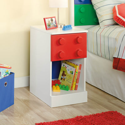 Sauder Furniture Primary Street Toy Block Lego Nightstand w/Drawer - Open Box