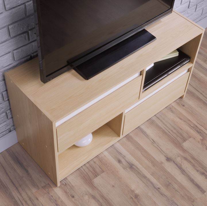 Sauder Furniture 416897 Square1 Collection Urban Ash TV Stand (Open Box)