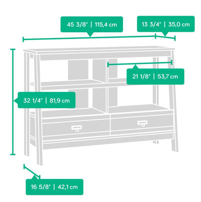 Sauder Furniture 416955 Trestle Collection Anywhere Console TV Media (Open Box)