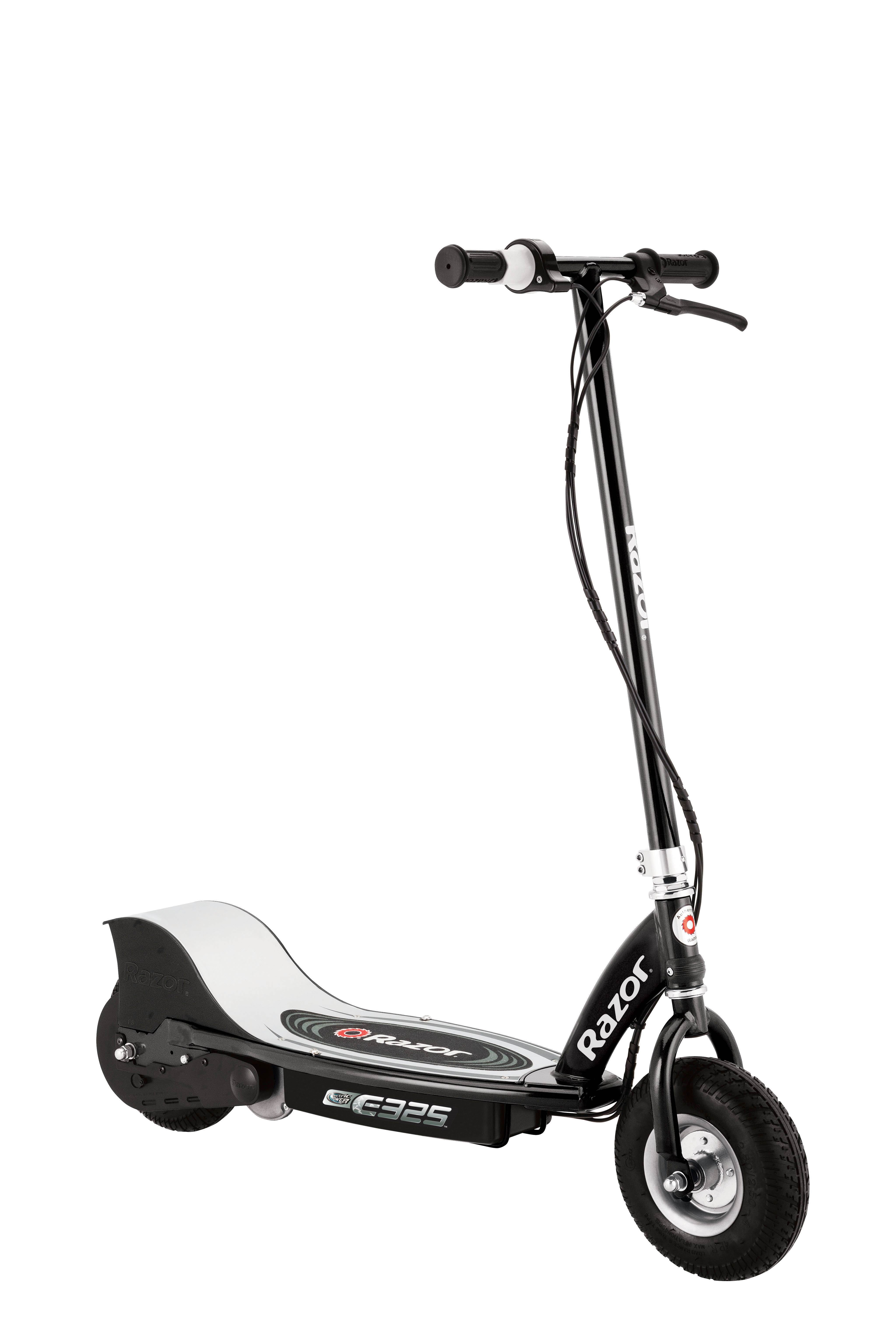 Razor E325 Adult High-Torque Electric Power Scooter with Helmet & Pads, Black