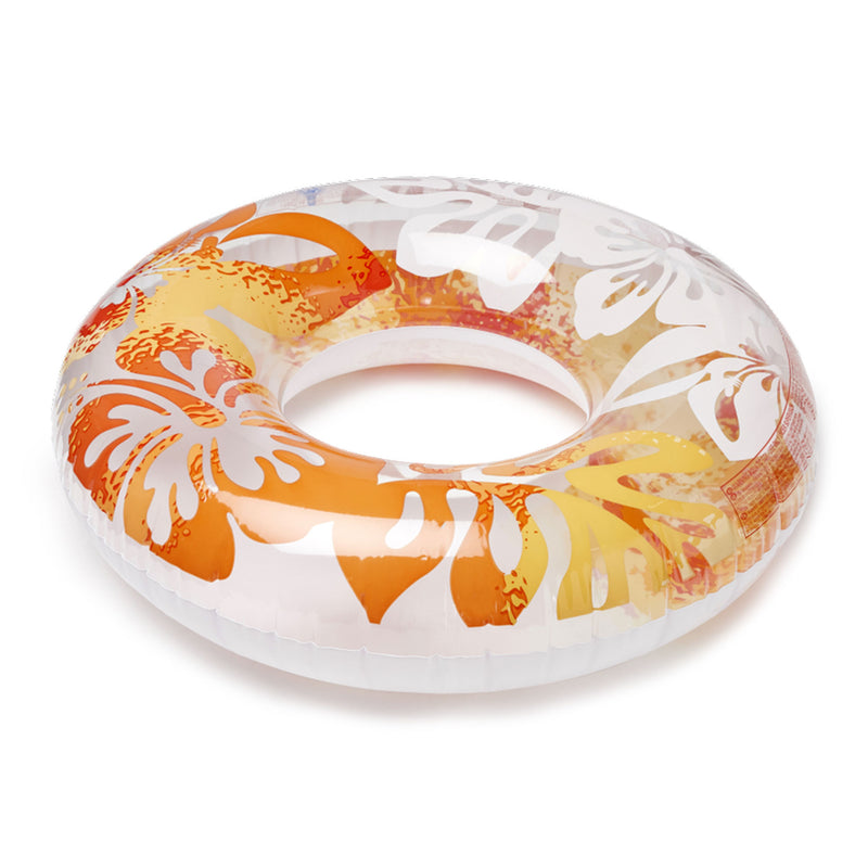 Intex 36 Inch Colorful Transparent Inflatable Round Pool Ring Float (Open Box)